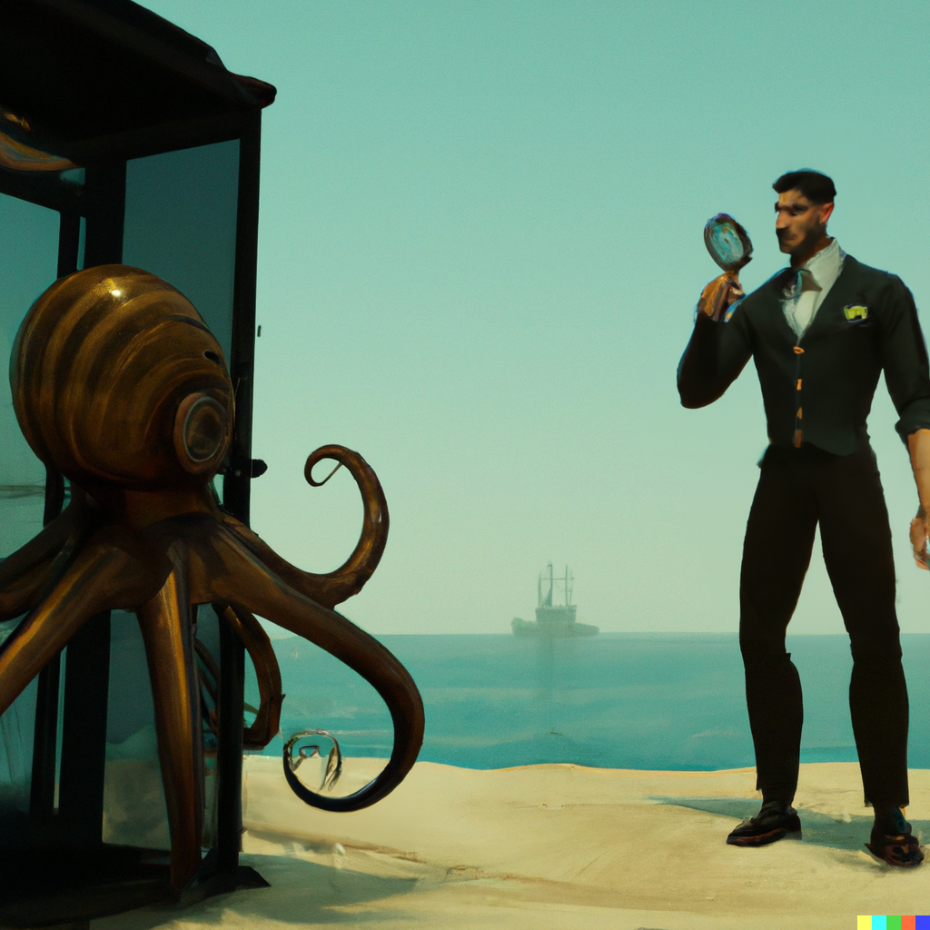 Octopus exoskeleton by DALL-E 2