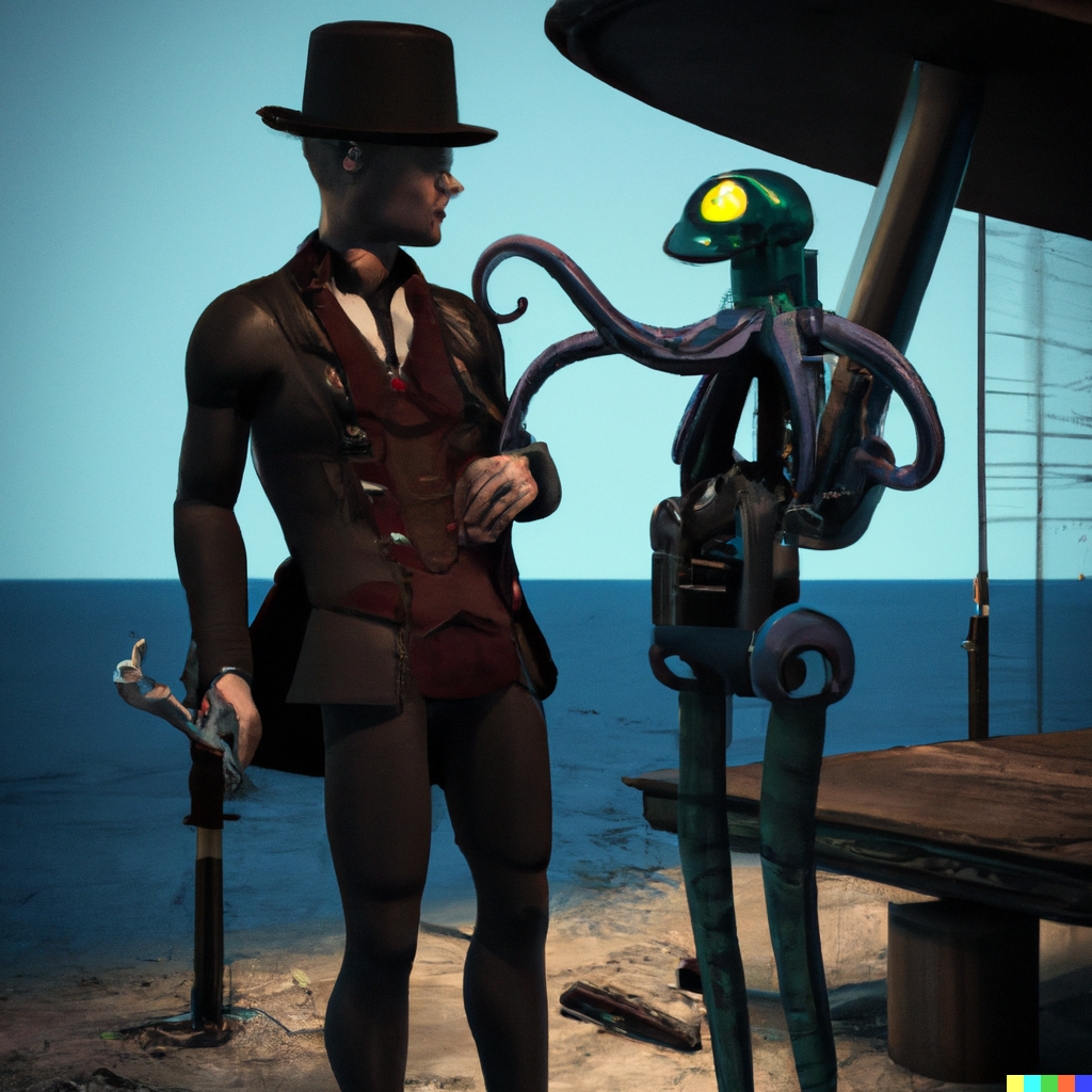 Octopus exoskeleton by DALL-E 2