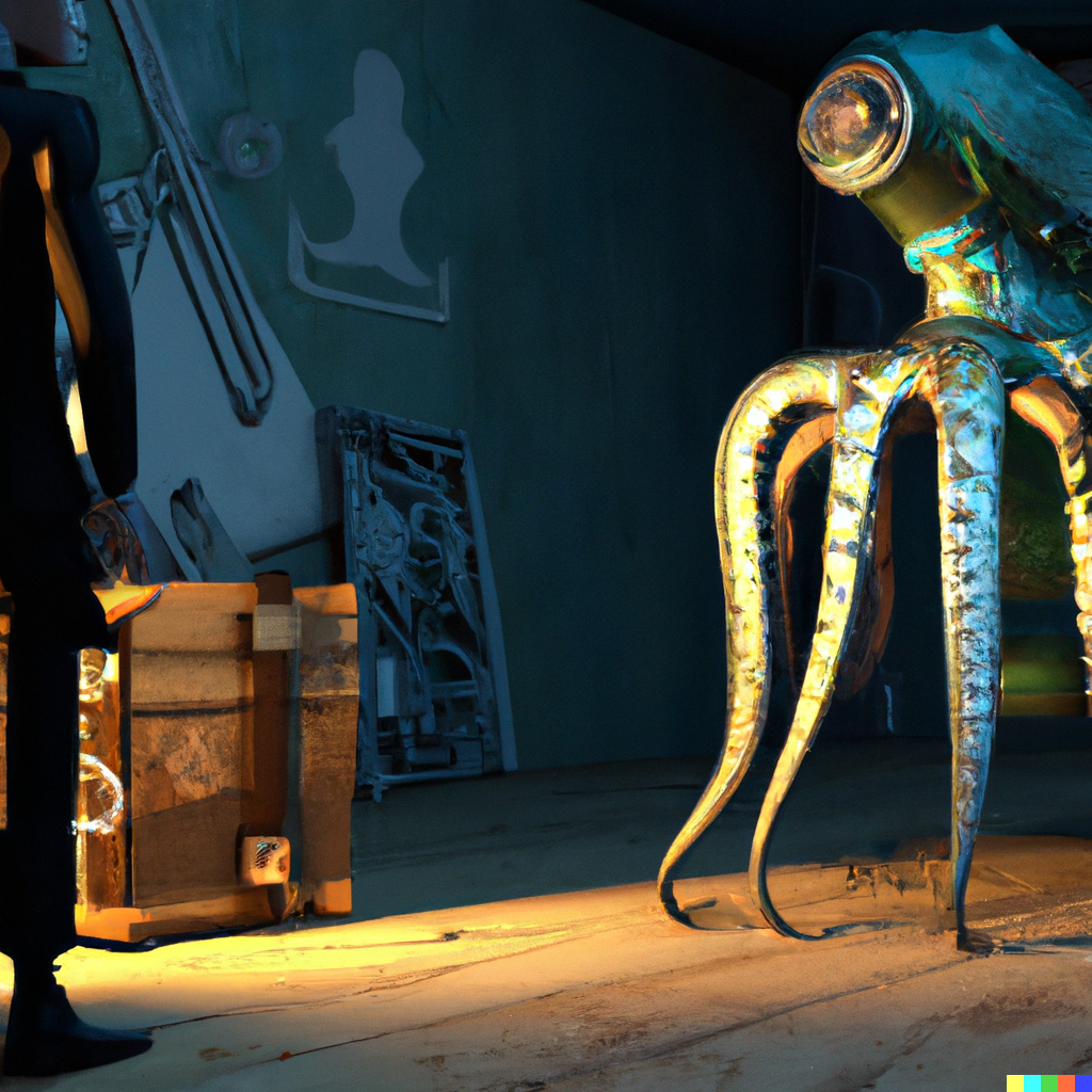Octopus exoskeleton by DALL-E 2