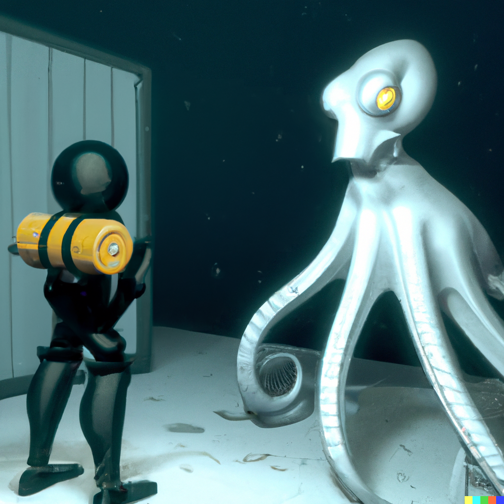 Octopus exoskeleton by DALL-E 2