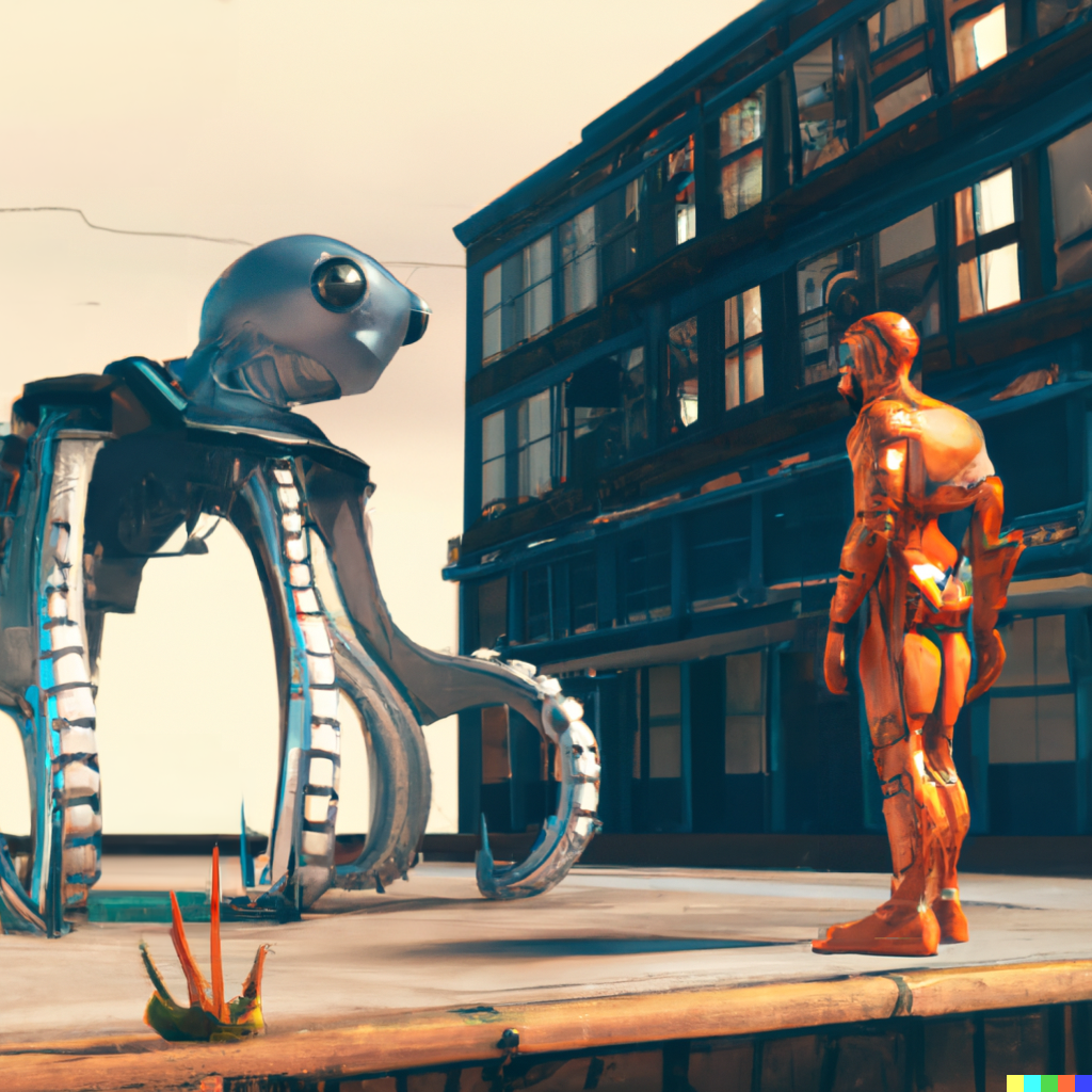 Octopus exoskeleton by DALL-E 2
