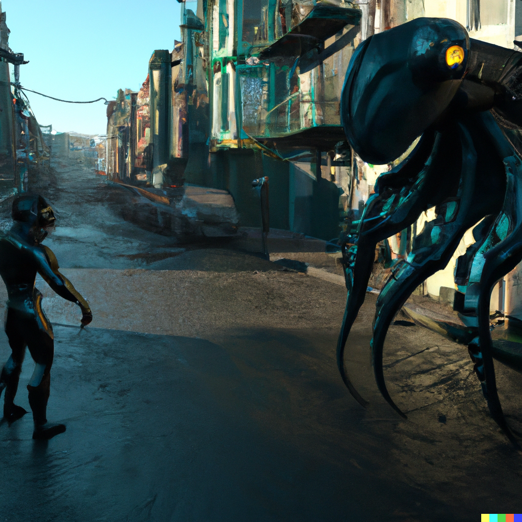 Octopus exoskeleton by DALL-E 2
