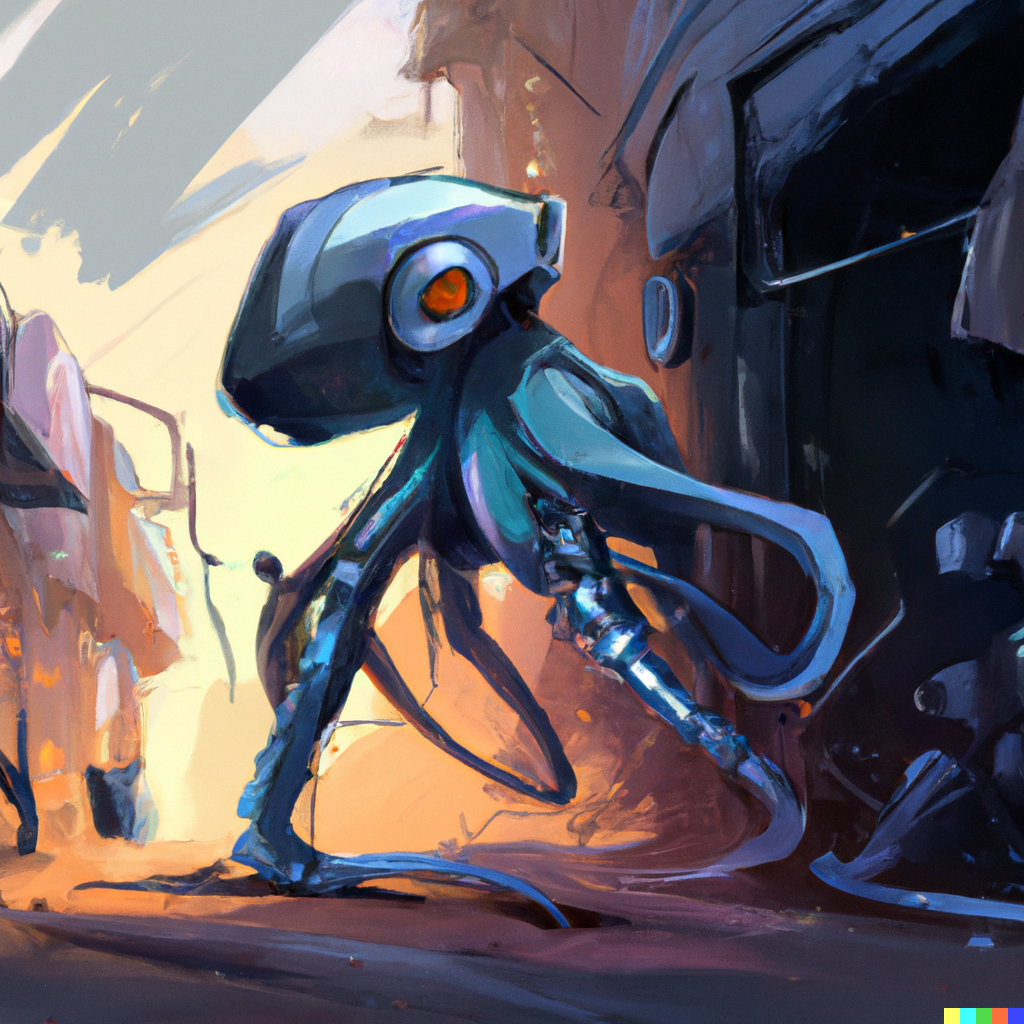 Octopus exoskeleton by DALL-E 2