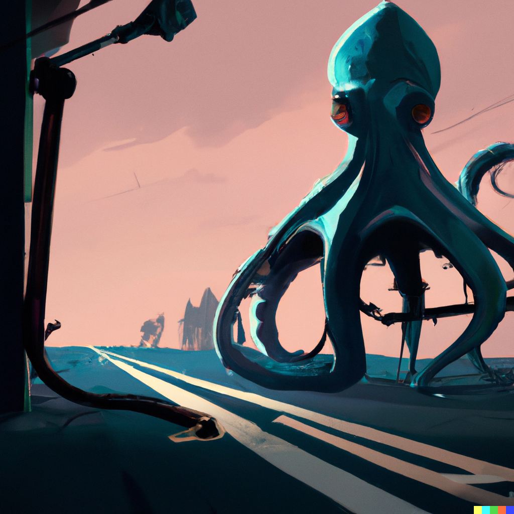 Octopus exoskeleton by DALL-E 2