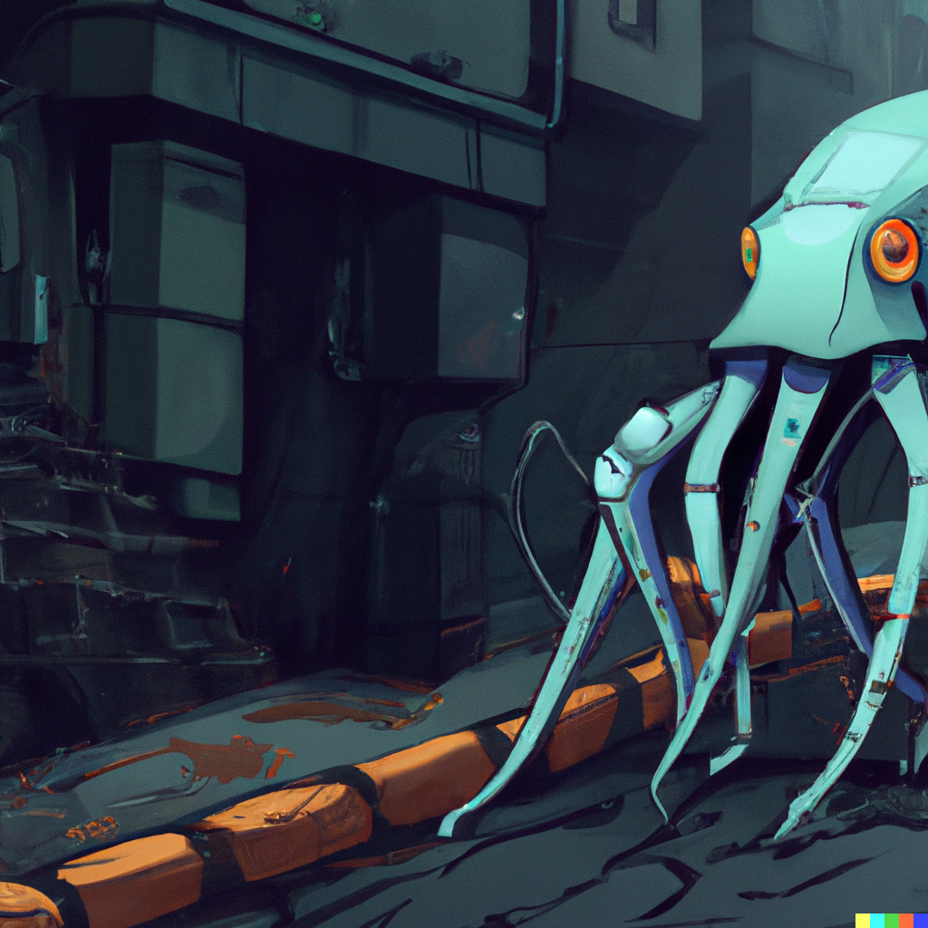 Octopus exoskeleton by DALL-E 2