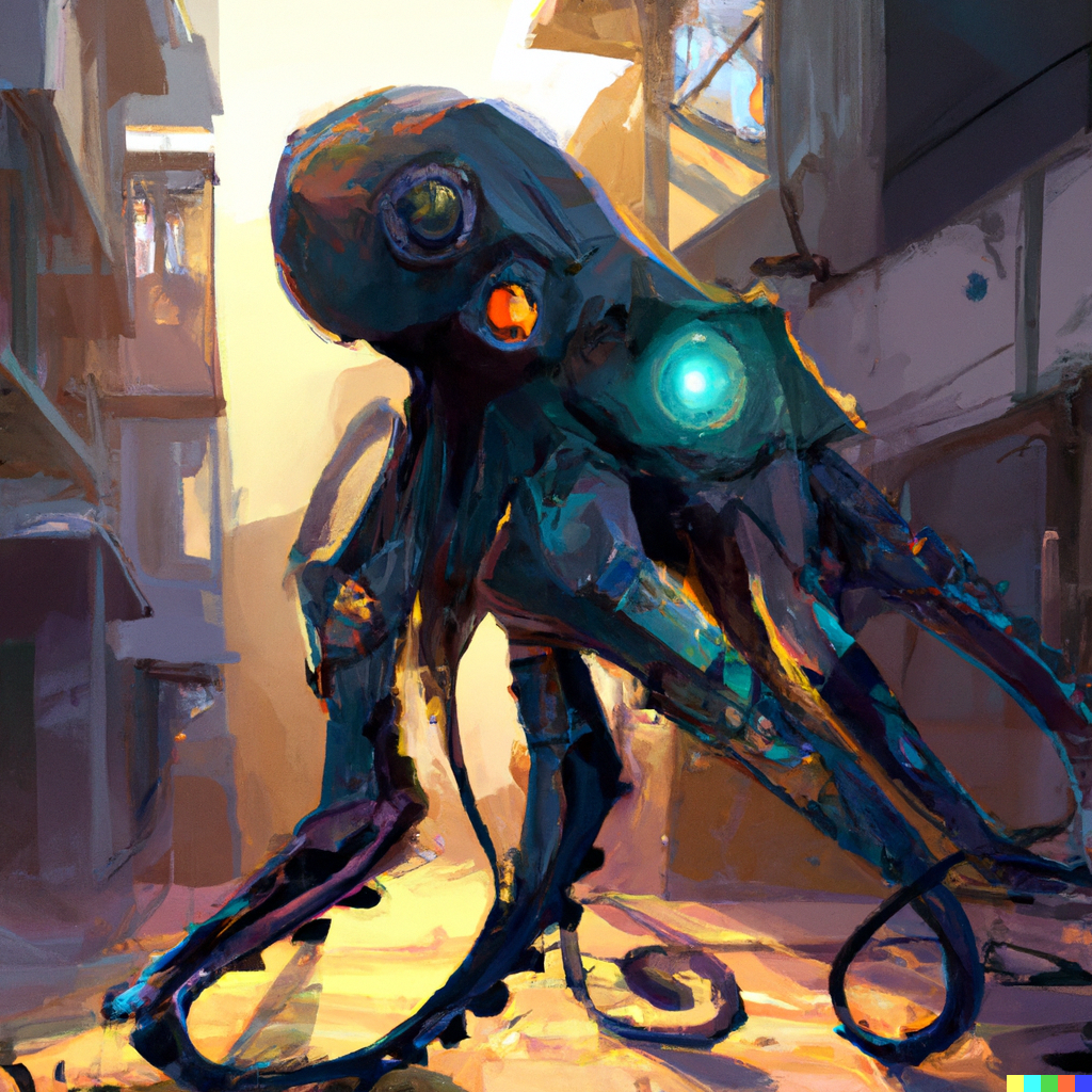 Octopus exoskeleton by DALL-E 2