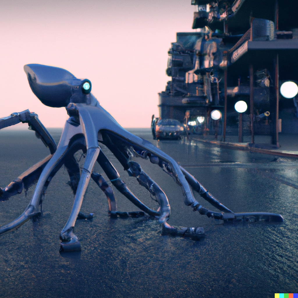 Octopus exoskeleton by DALL-E 2