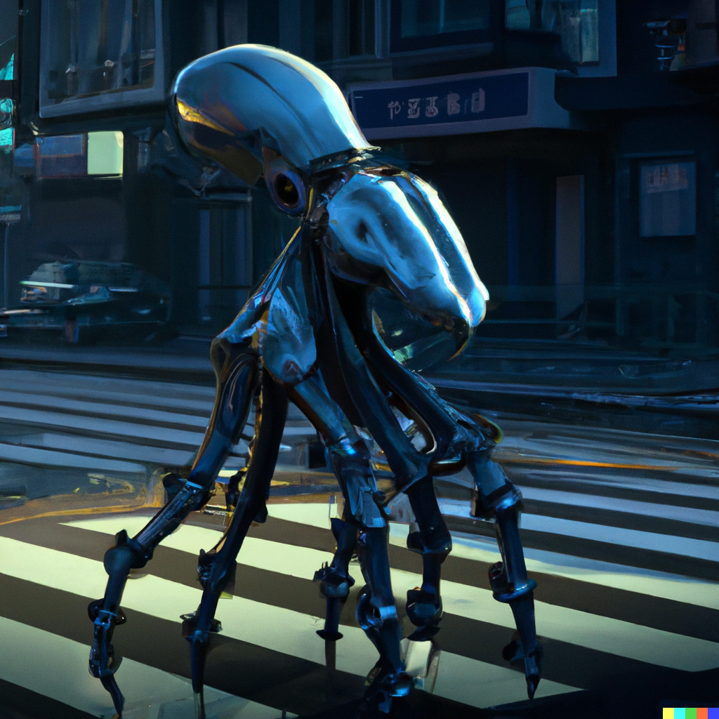 Octopus exoskeleton by DALL-E 2