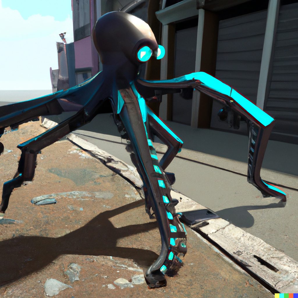 Octopus exoskeleton by DALL-E 2