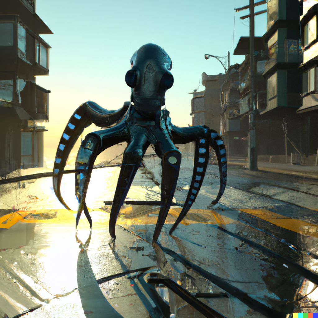 Octopus exoskeleton by DALL-E 2
